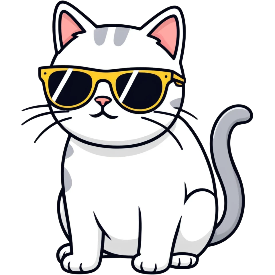 Cat with sunglasses emoji