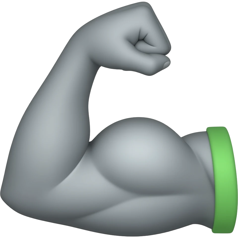 bizeps icon in grey bizeos highlighted in #00D4B1 emoji