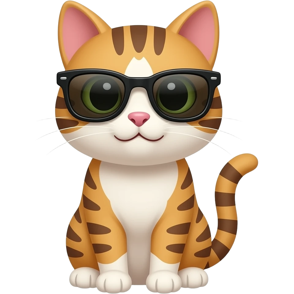 Cat wearing sunglasses emoji