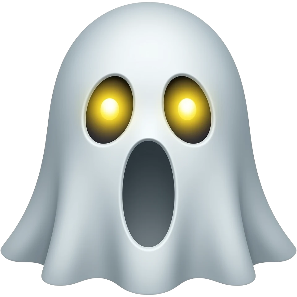 Ghost with fotball eyes emoji