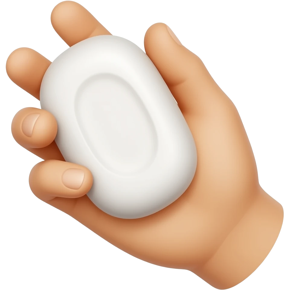 hand with soap emoji