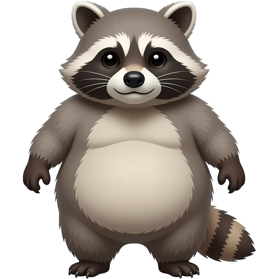 super mega fat raccoon emoji