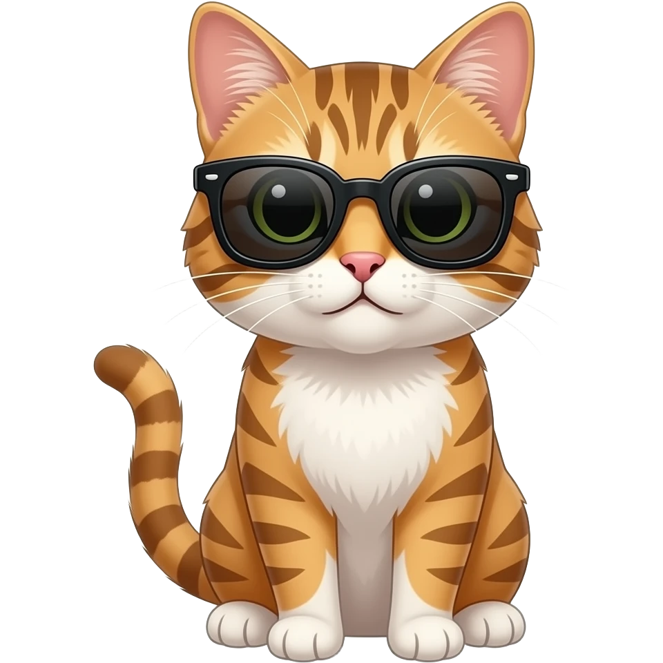 Cat wearing sunglasses emoji