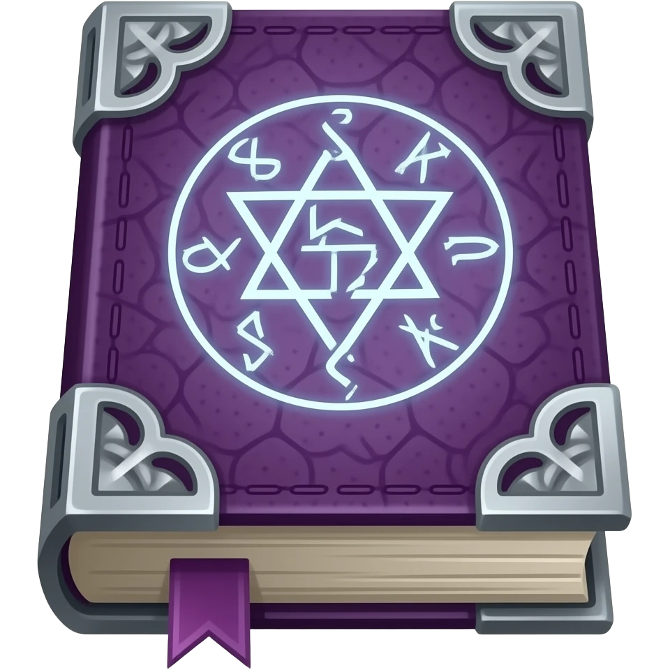 purple spellbook forward facing emoji