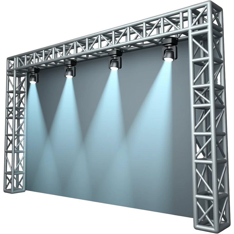stage, truss frame, angle, light emoji