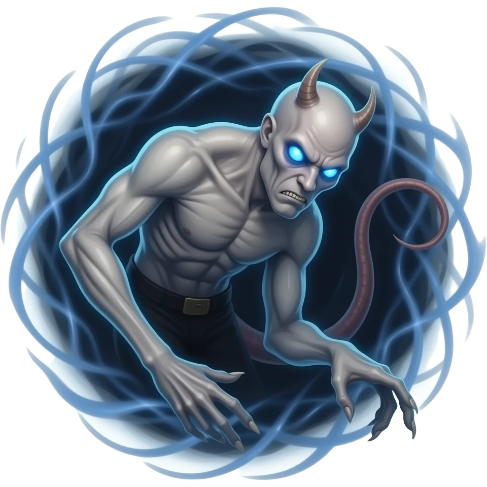 8. Sleep Paralysis Demon    Dark chaotic whispering energy. emoji
