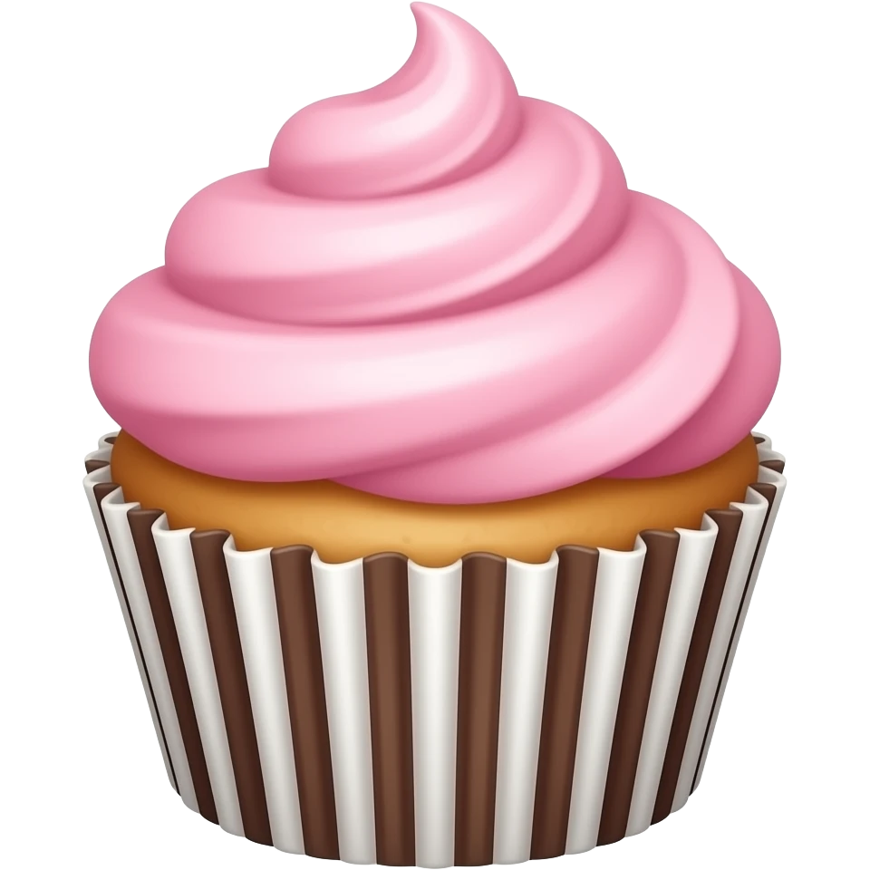 Cupcake with pink icing emoji
