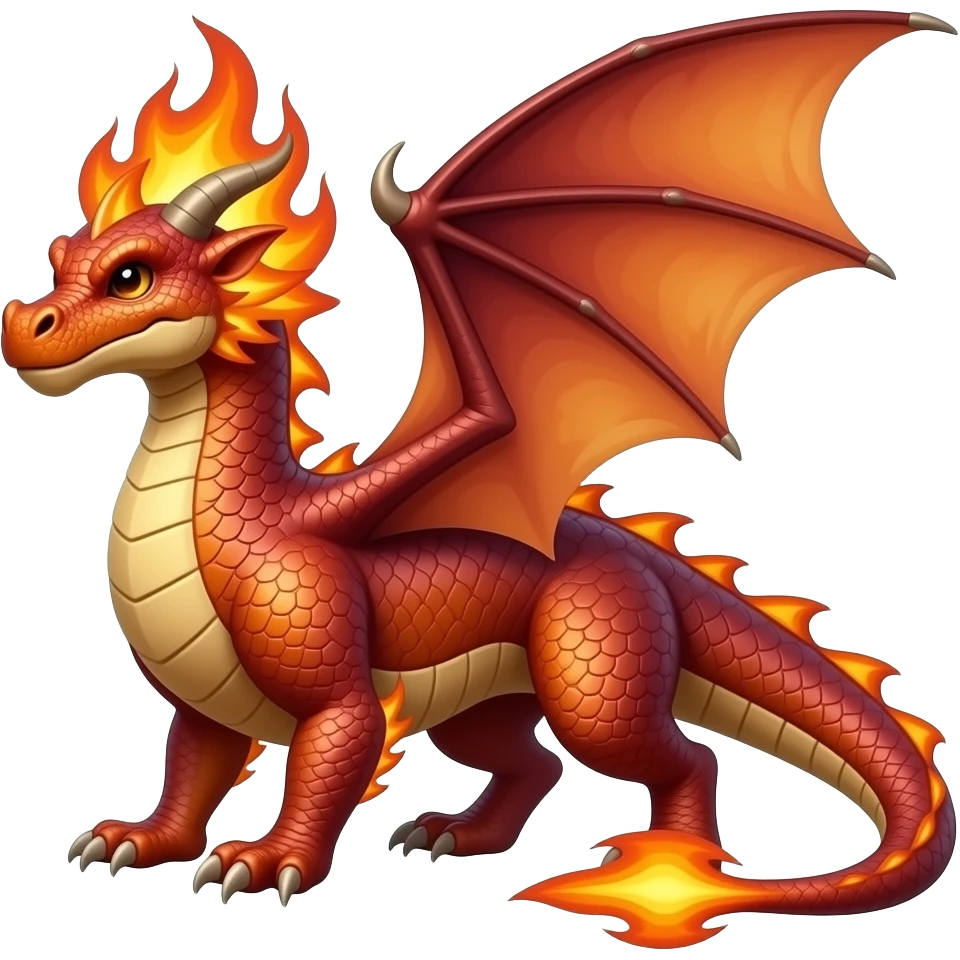 Dragon with fire drogon emoji