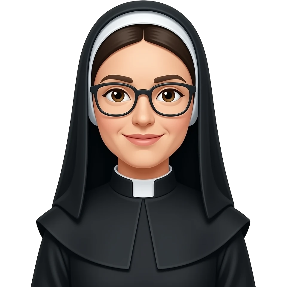 female priest not a nun simple simple emoji