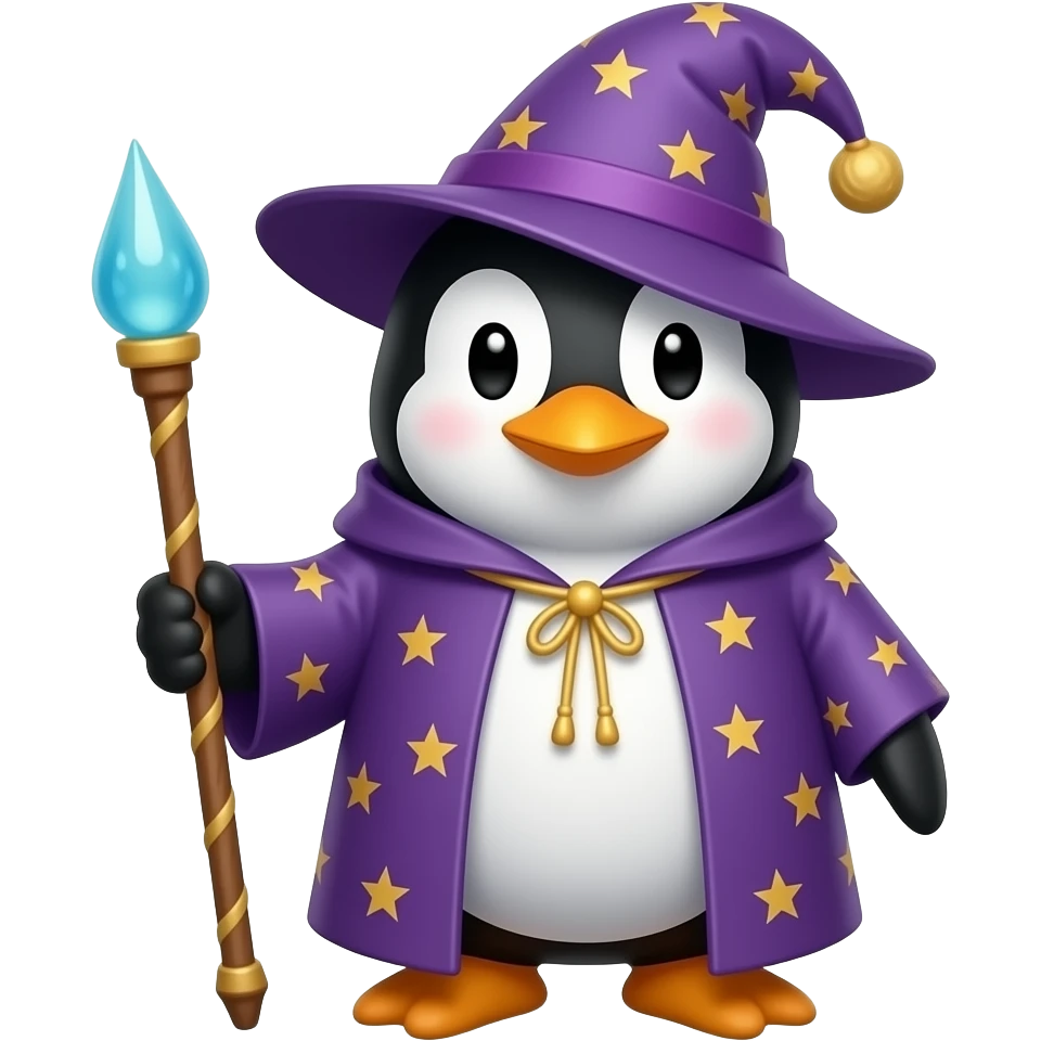 Penguin Wizard emoji