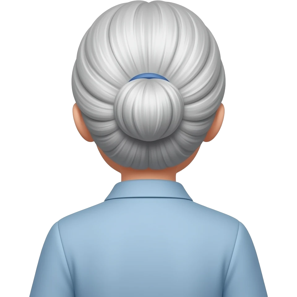 una abuela de espalda emoji