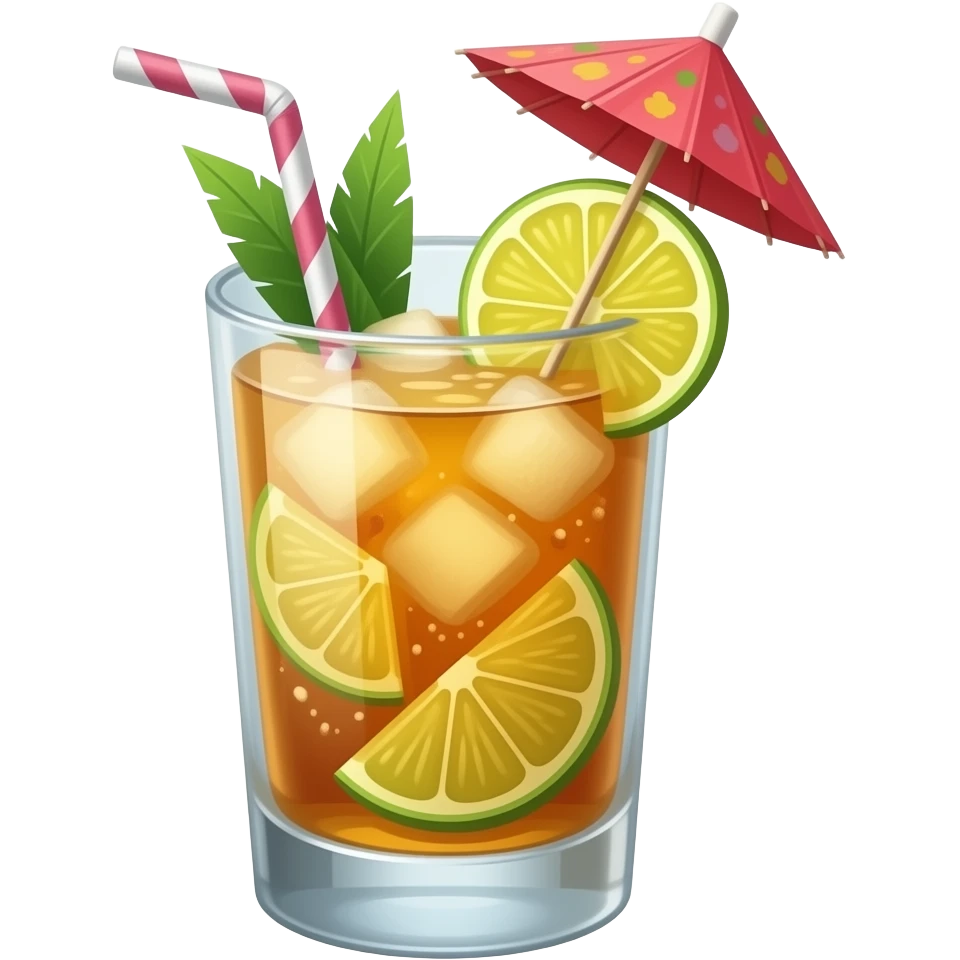 tropical cocktail with small umbrella emoji