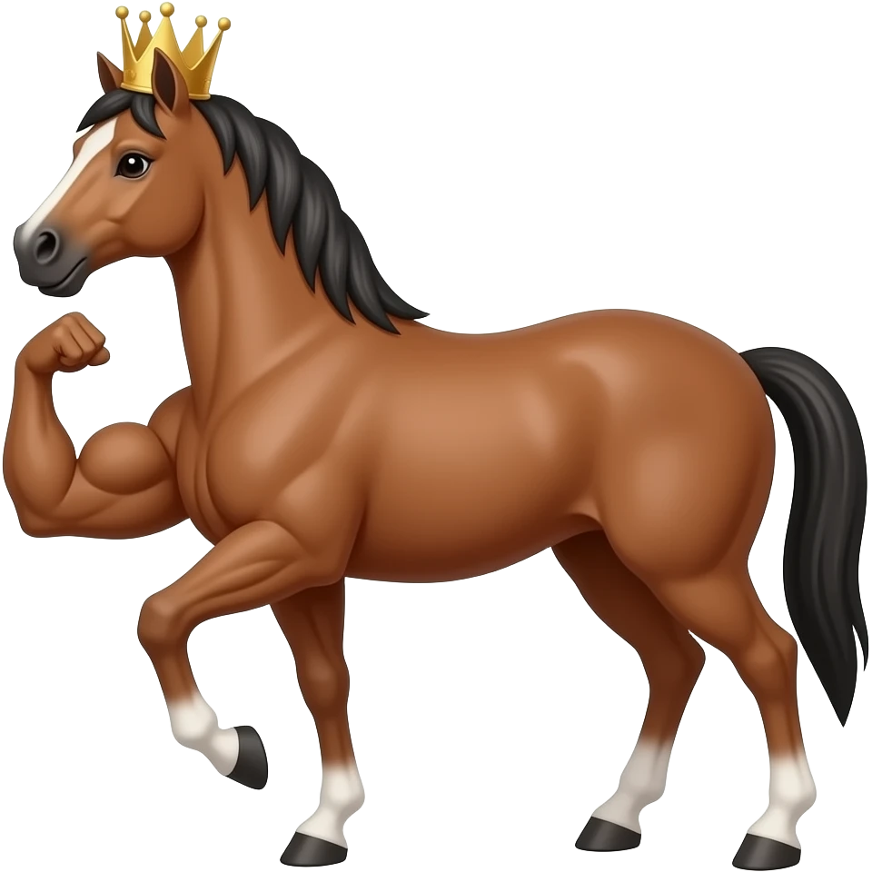 🐴🫅💪 emoji