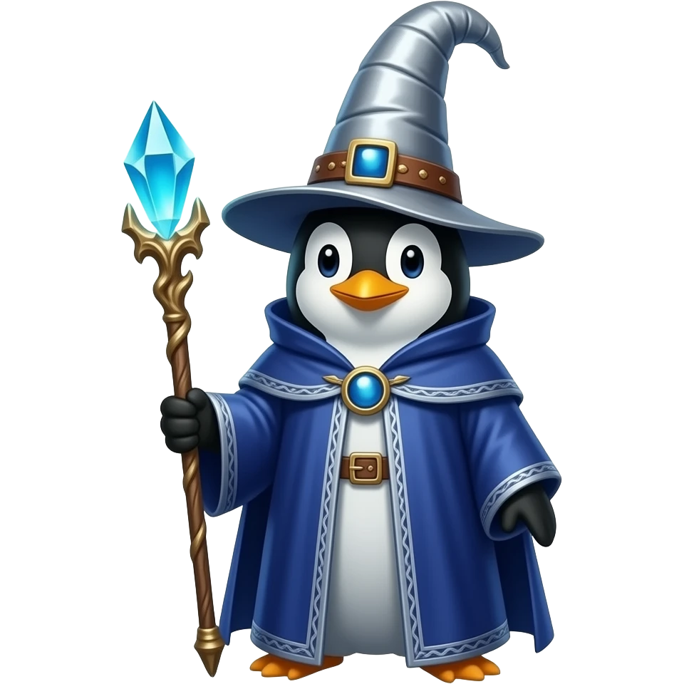 Penguin Wizard emoji