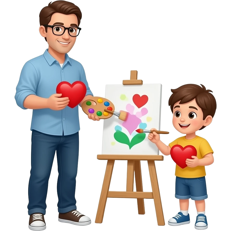 👨🏻👦🏻💞 🎨🖌️ emoji