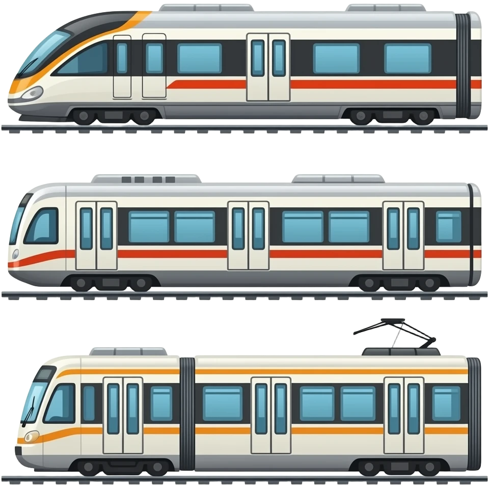🚄🚈🚃 emoji