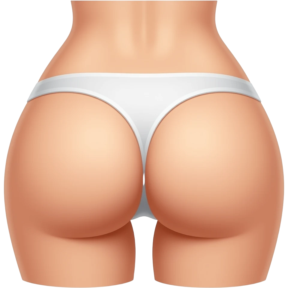 Nude buttocks no panties emoji