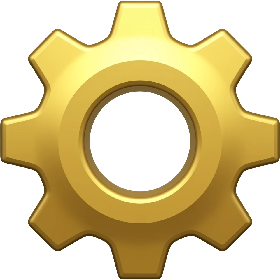gold gear emoji