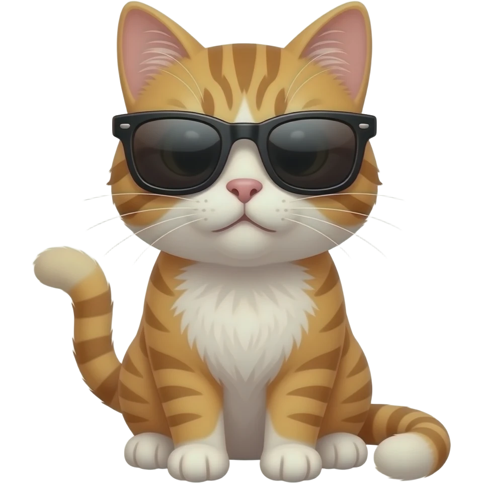 Cat wearing sunglasses emoji