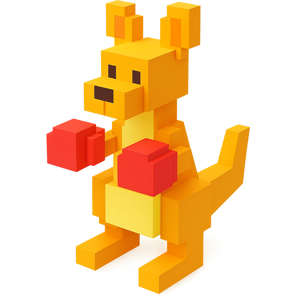 кенгуру в боксерских перчатках, no background emoji