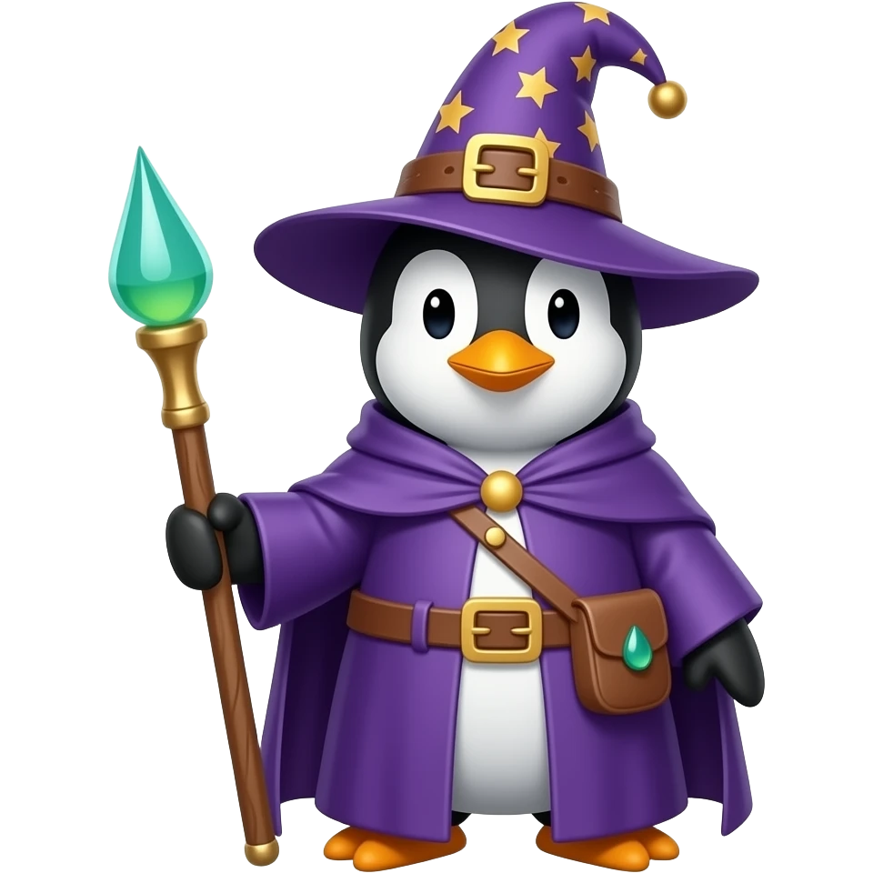 Penguin Wizard emoji