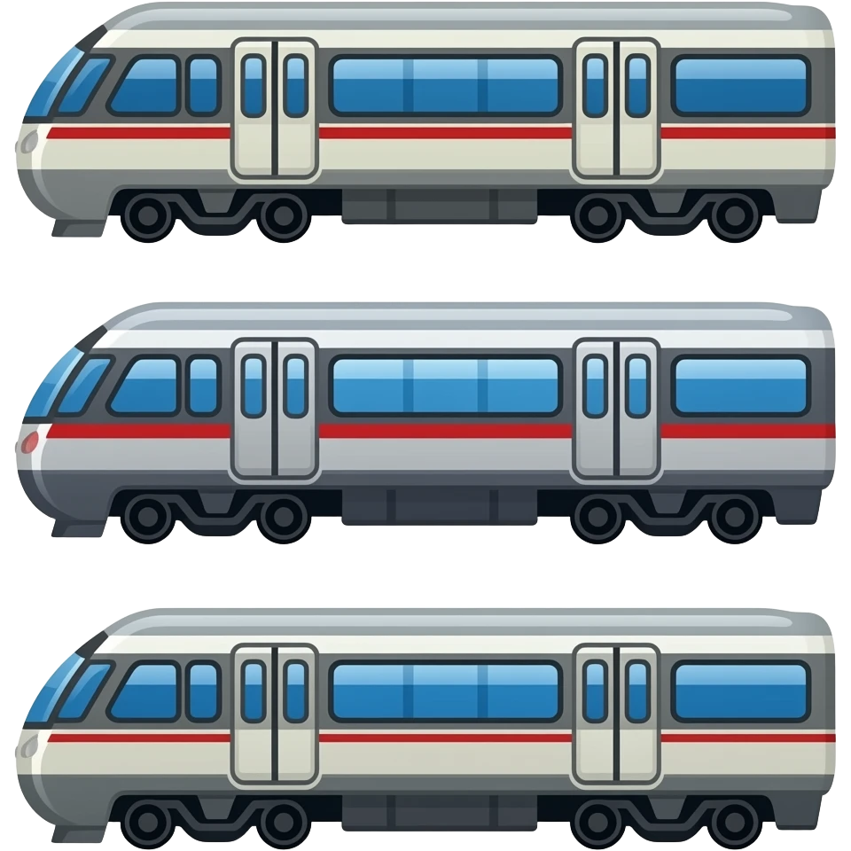 🚅🚃🚃 emoji