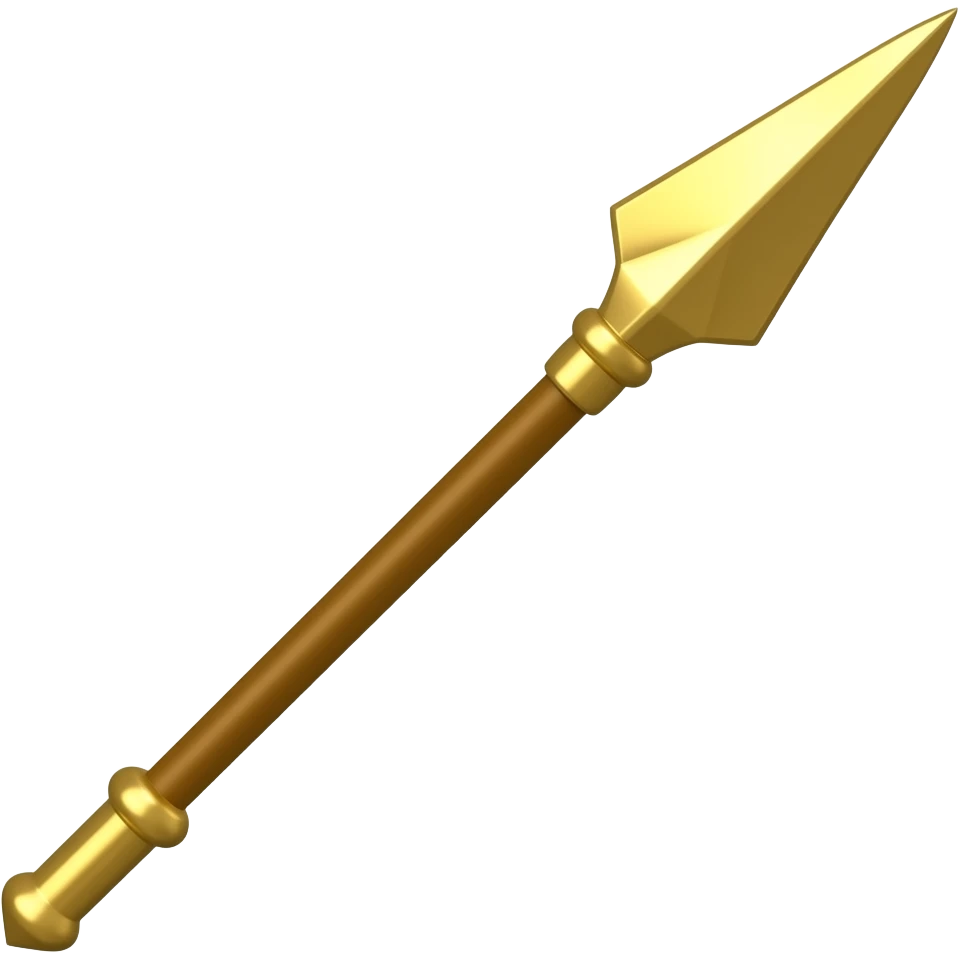 Generate me a golden spear emoji