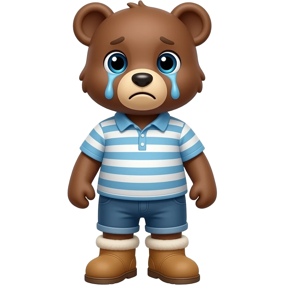 genera un osito triste con botitas ugg emoji