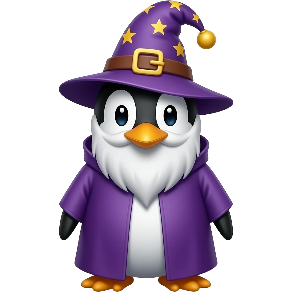 Penguin Wizard emoji