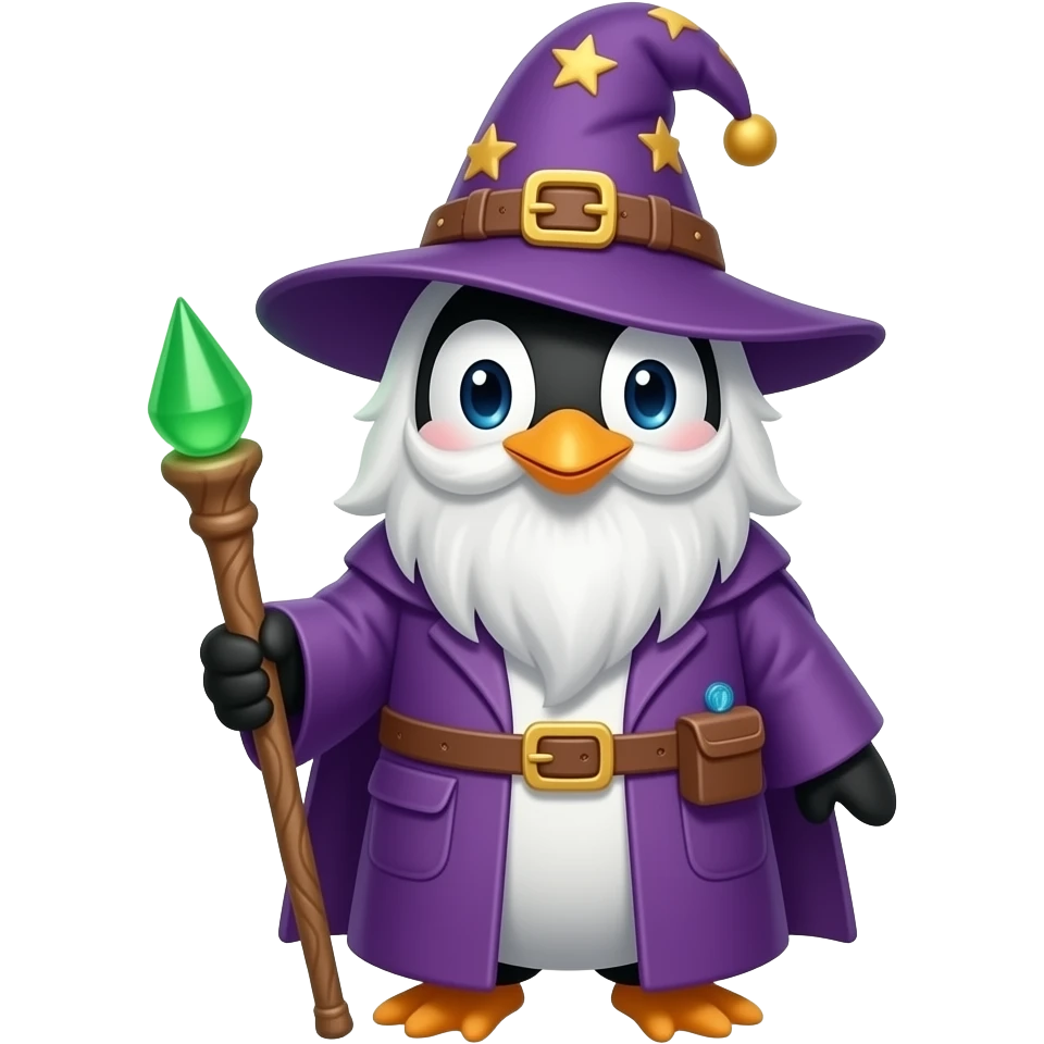 Penguin Wizard emoji