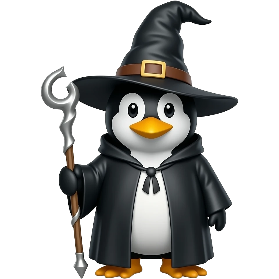 Penguin Wizard emoji