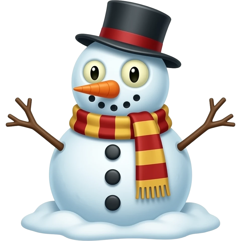 Zombie snowman emoji