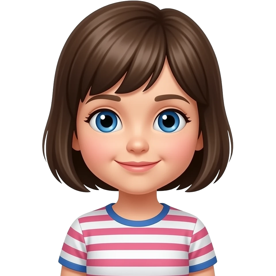Tilly  6 years oldblue eyes short brown  hair emoji