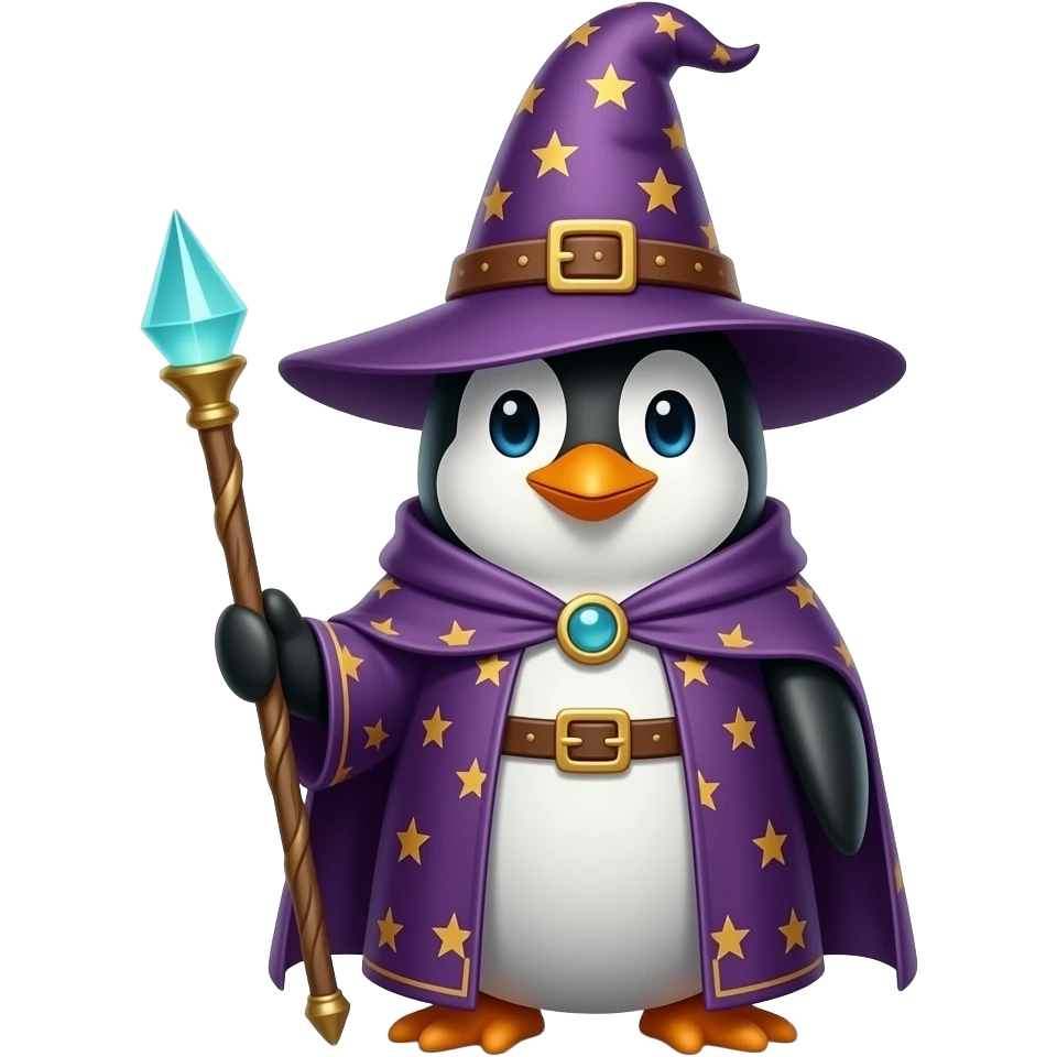 Penguin Wizard emoji