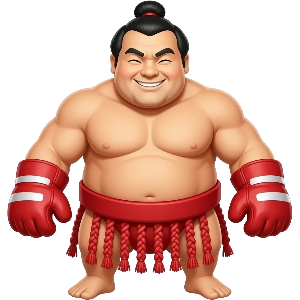 Funny sumo wrestler emoji