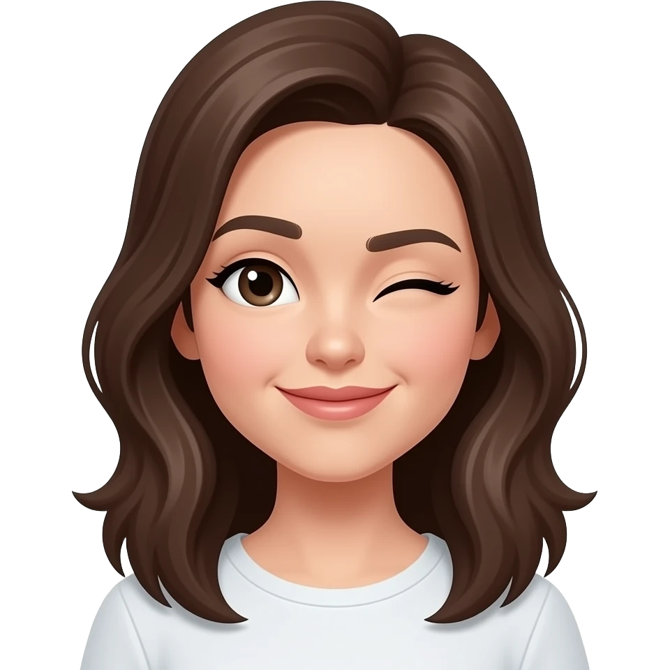 woman winking emoji