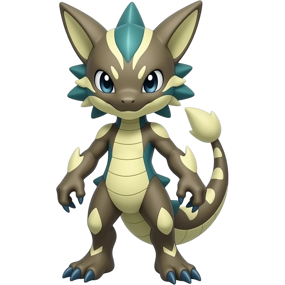 Guilmon-Zorua-Zoroark-Noibat-Absol-Fakémon-Digimon-hybrid, full body detailed emoji