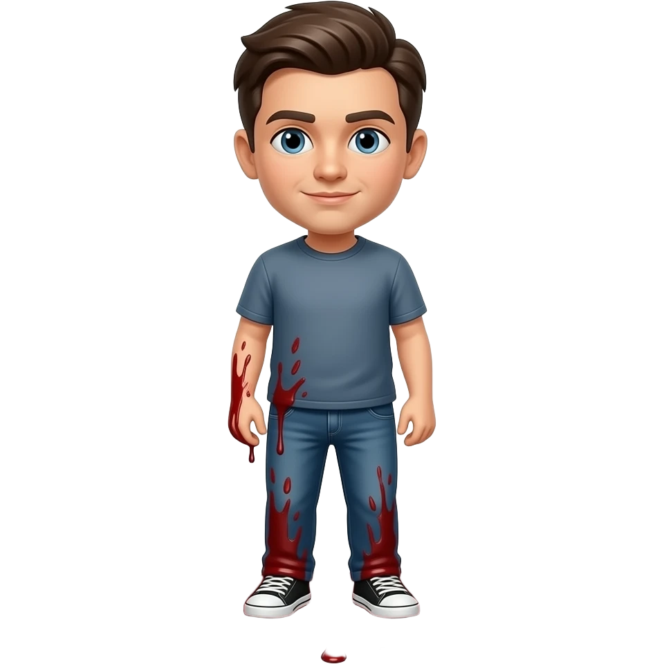 persona con sangre en el suelo emoji