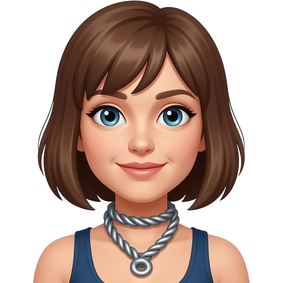 Привлекательный эмодзи с железной верёвкой emoji