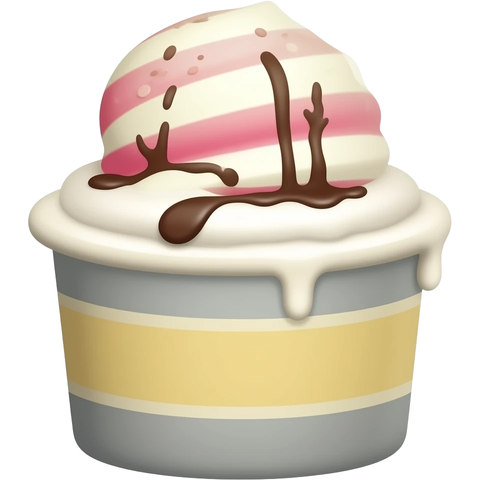 Ice cream in a ceramic cup emoji