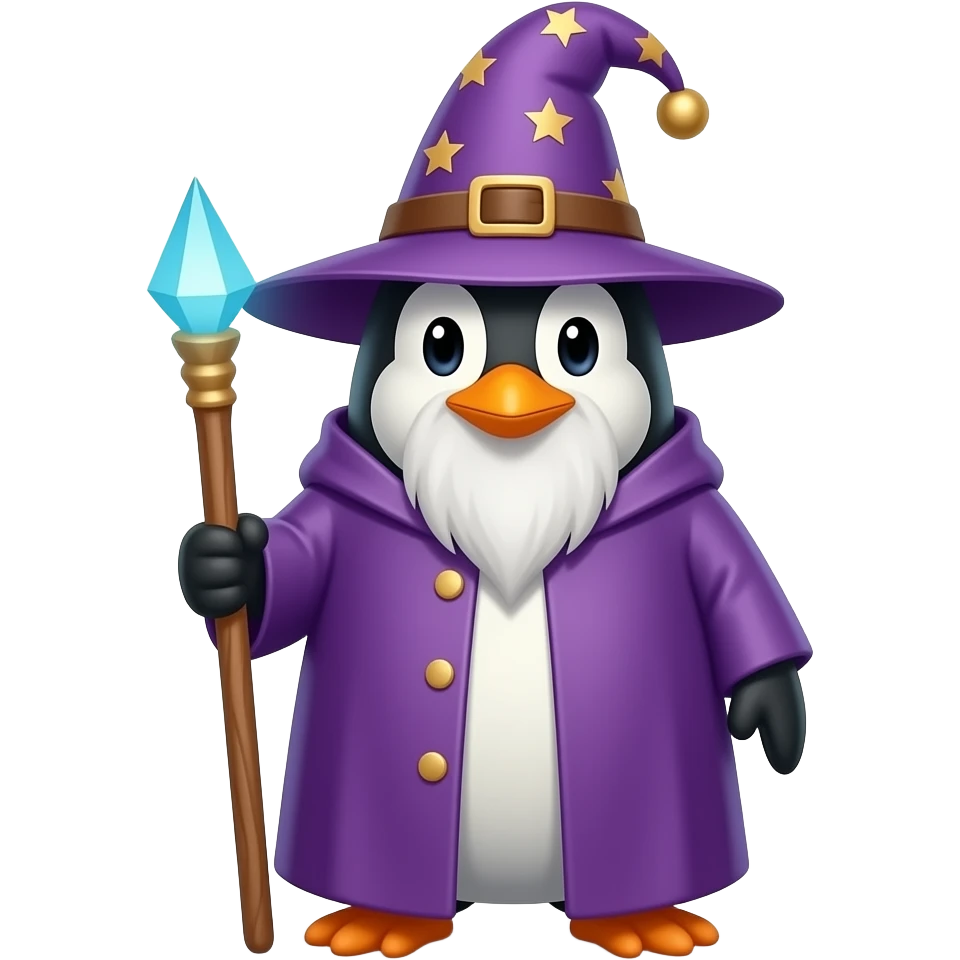 Penguin Wizard emoji