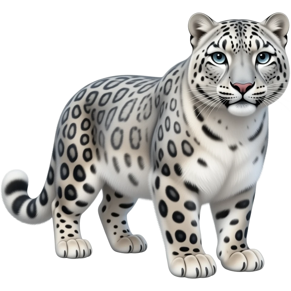 Realistic snowleopard emoji
