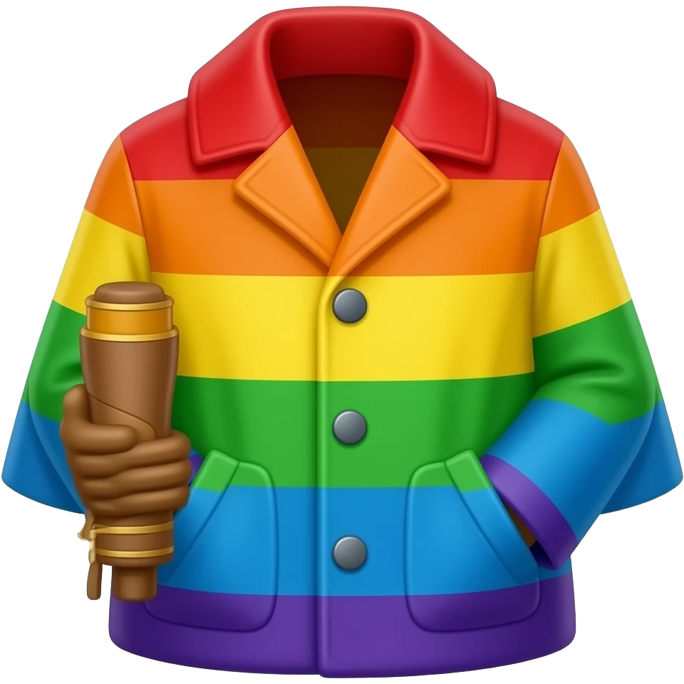 Rainbow coat Bible emoji