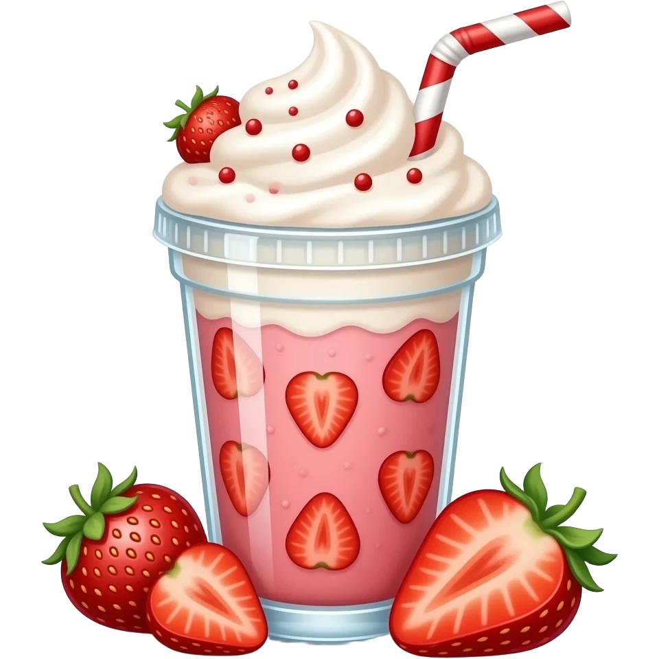strawberry milkshake emoji