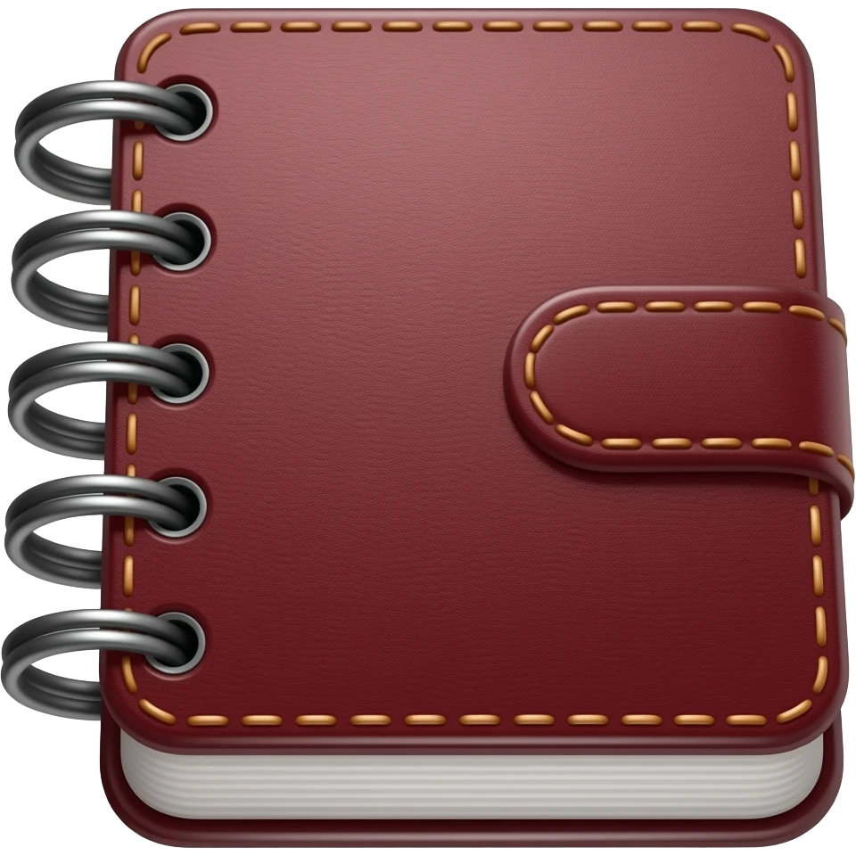 dark burgundy notebook emoji