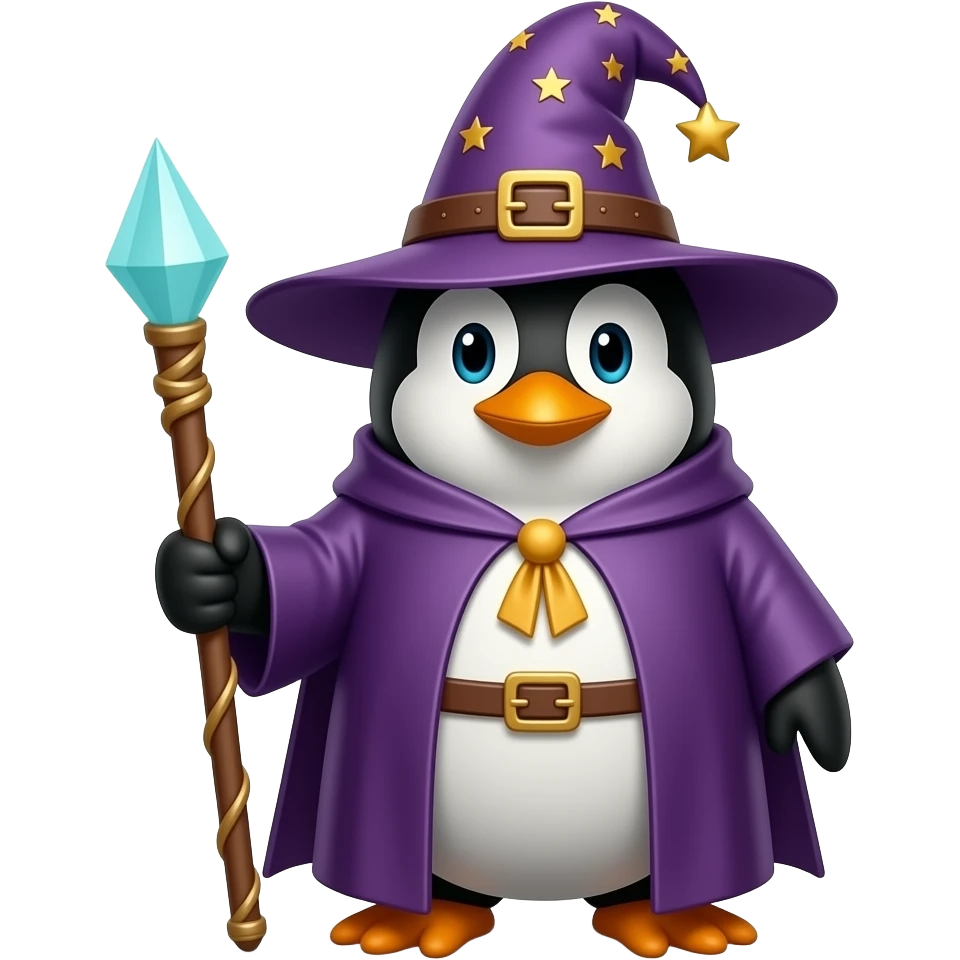 Penguin Wizard emoji