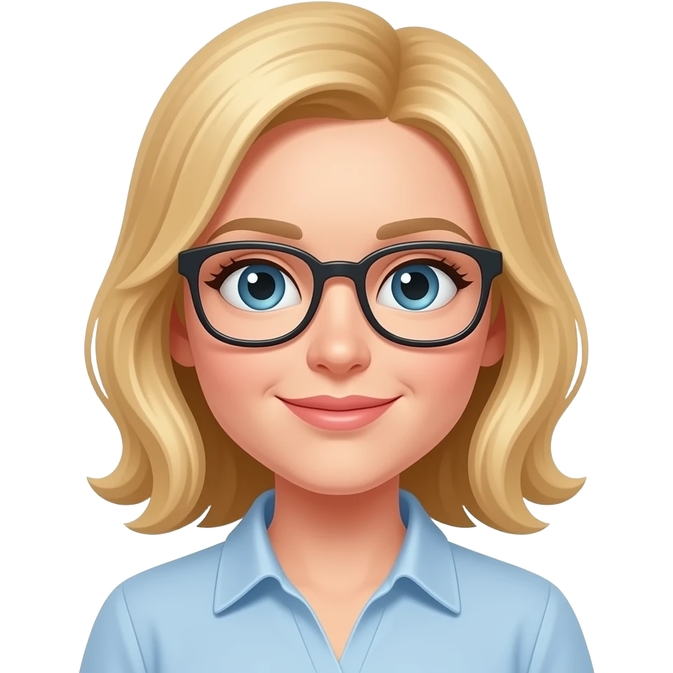 Kobieta blondynka w związanych w ukularach emoji