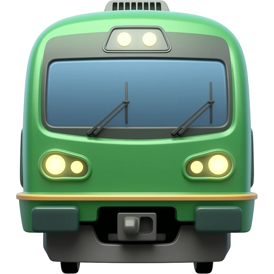 green train front view emoji