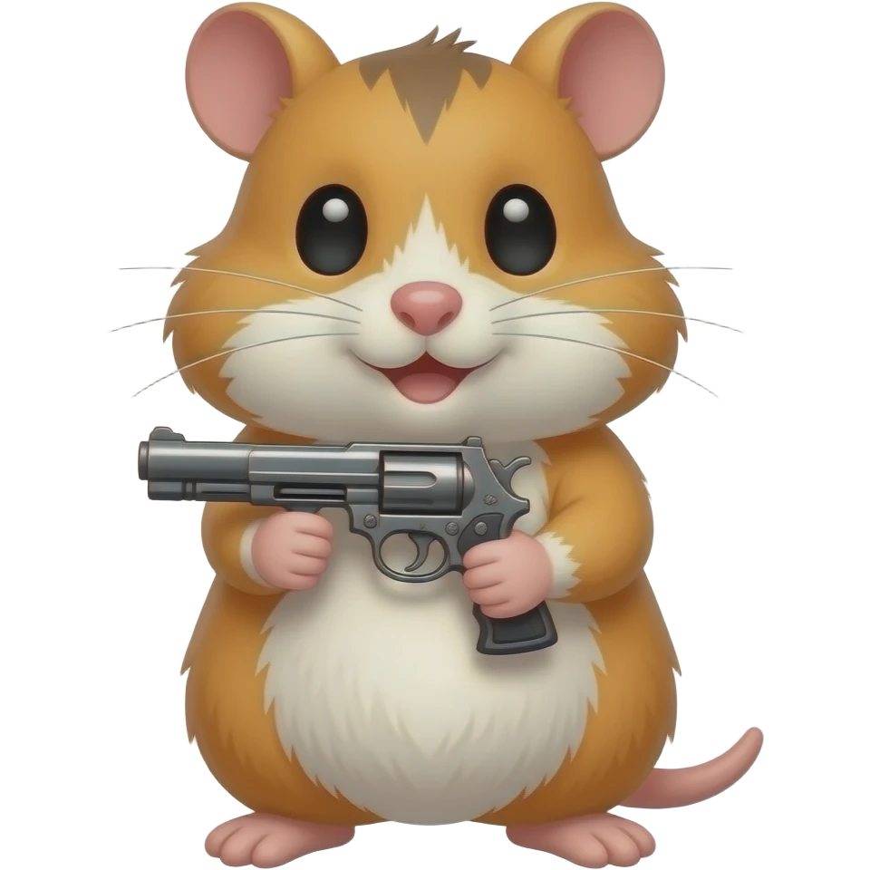 hamster with gun emoji