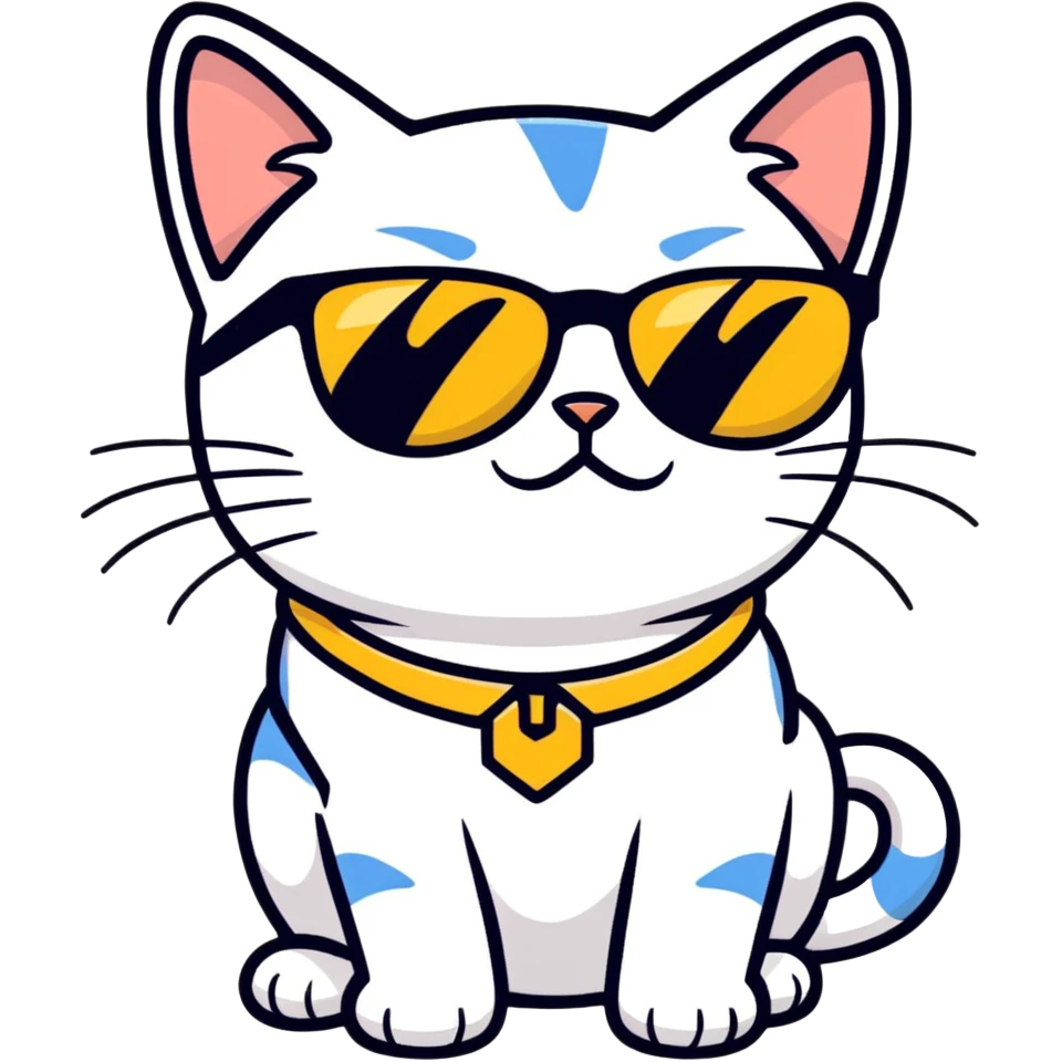 Cat with sunglasses emoji